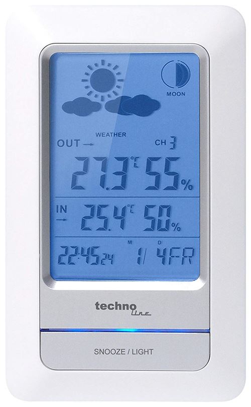 Technoline WS 6740 Station météo Blanc/argent