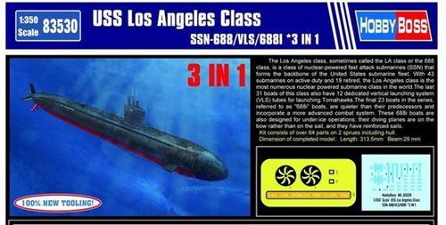 Uss Los Angeles Class Ssn-688/vls/688i - 1:350e - Hobby Boss