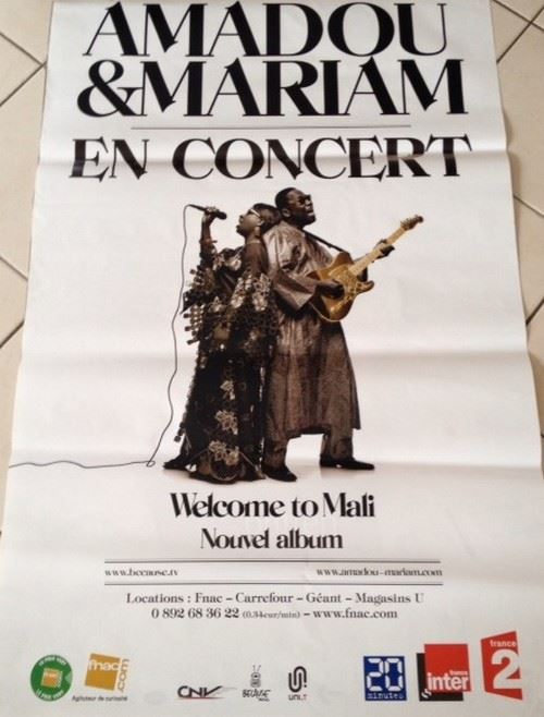 Amadou & Mariam - 80x120 cm - AFFICHE / POSTER