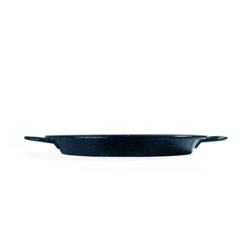 La estrella plat a paëlla jaspeada - acier émaillé - ø 40 cm - noir 700540