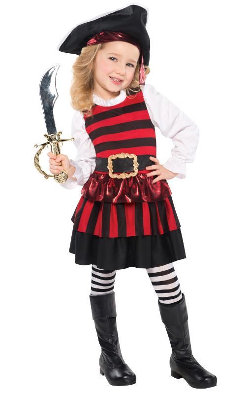 Amscan costume Petite Lass polyester rouge/noir 4-6 ans