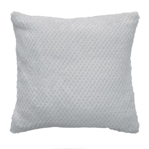 Housse de Coussin + Zippé avec encart Coral Jacquard Didou Blanc 40 x 40 cm