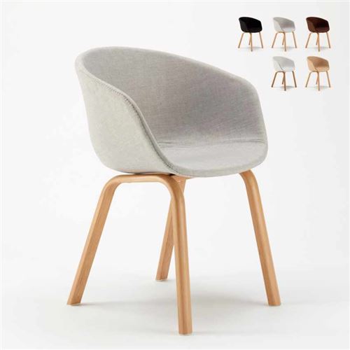 Lot De 20 Chaises En Métal Bois Tissu Pour Restaurant Bars Design Scandinave Komoda, Couleur: Gris
