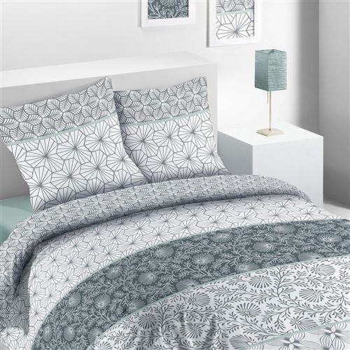 Parure de lit Vega avec housse de couette et taie(s) d'oreiller imprime 260 x 240 cm Les Ateliers du Linge