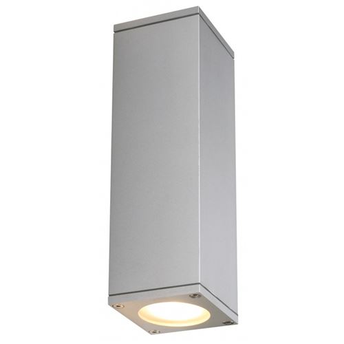 Theo up down out applique, carrée, gris argent gu10, max. 2x35w