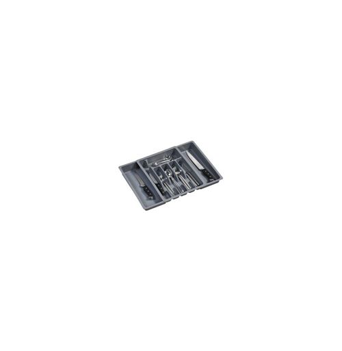 Bac de rangement à couverts ajustable - L 50 x l 38 x H 6,5 cm - Gris