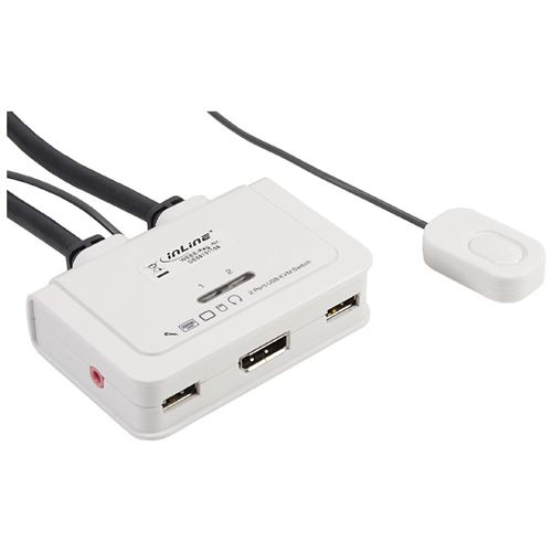 Commutateur KVM InLine® DisplayPort USB à 2 ports avec audio