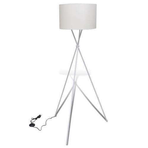 Lampe de sol à long trépied Blanc