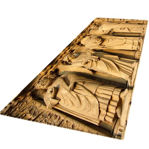Notre Dame de Paris motif carré Tapis Cuisine Salle de 60X180CM Toison BT544