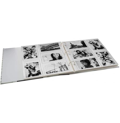 Album Fun gris taupe traditionnel à spirales pour 200 photos 10x15 cm