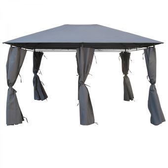 Tente De Jardin Pergola Tonnelle Barnum 3x4 M Gris Anthracite