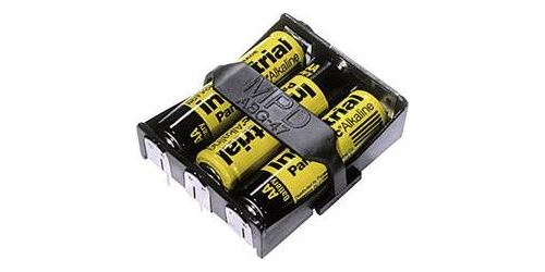 Support pile 3x R6 (AA) MPD BA3AAPC-UL94V-0 connexion à souder (L x l x h) 58 x 48 x 16 mm