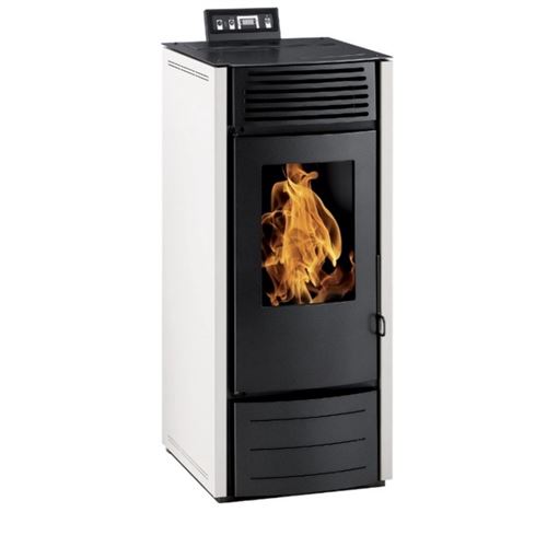 Poêle à granules MARINA 10KW - Blanc option télécommande