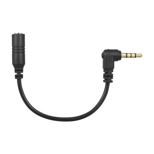 Andoer EY-S04 Micro Adaptateur Câble Audio Stéréo Mic Convertisseur 3.5mm 3 Pôle TRS Femelle à 4 Pôle TRRS Mâle