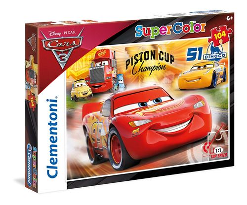 Clementoni - 27075 - Supercolor Puzzle - Cars 3 - 104 Pièces - Disney