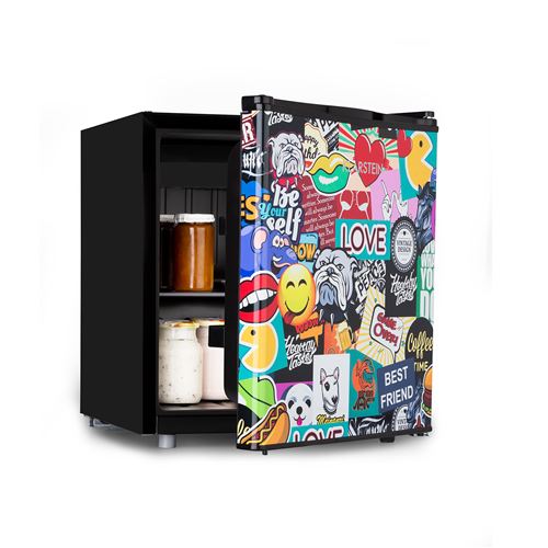 Klarstein Cool Vibe 48+ - Mini réfrigérateur 48 litres, freezer, 42 dB, classe F - Noir