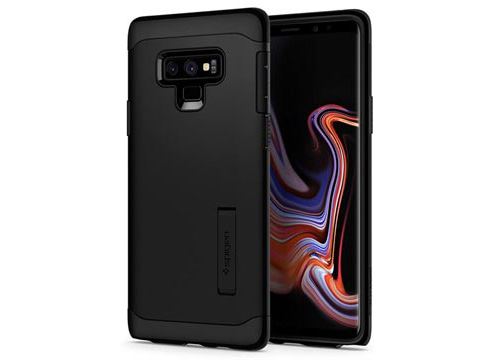 Spigen Slim Armor - Achterzijde behuizing voor mobiele telefoon - polycarbonaat, thermoplastic polyurethaan (TPU) - nachtzwart - voor Samsung Galaxy Note9