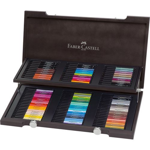 Faber-Castell 167400 Coffret Bois 90 feutres PITT artist pen