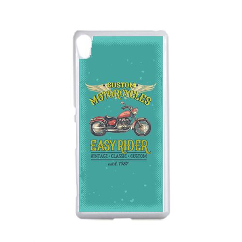Coque Moto Rtro Easy Rider Compatible Sony Xperia X Transparent
