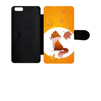 Etui À Rabat Apple Iphone 6 Plus Renard Fond Orange - Etui ...