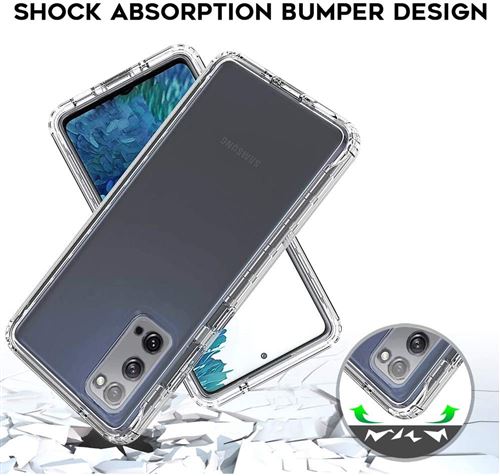 Coque transparente pour Samsung Galaxy S20 FE Fan Edition S20FE 5G, sac de  téléphone en silicone, housse de protection rigide antichoc pour PC