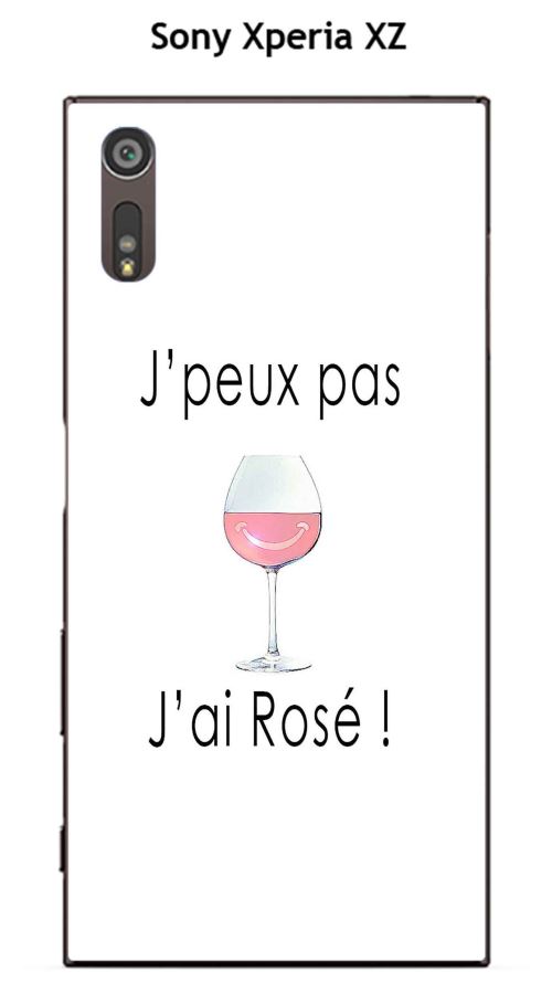 Coque TPU gel souple Sony Xperia XZ design J'peux pas j'ai rosé