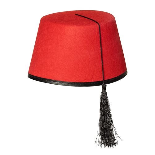 chapeau fez rouge