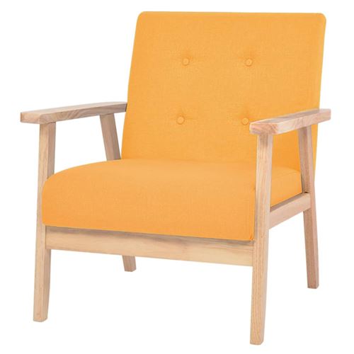 Vidaxl Jaune Fauteuil Tissu