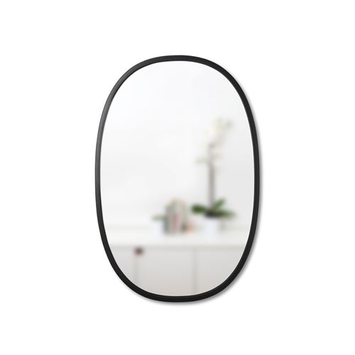 UMBRA Miroir mural ovale hub 91x61cm Noir