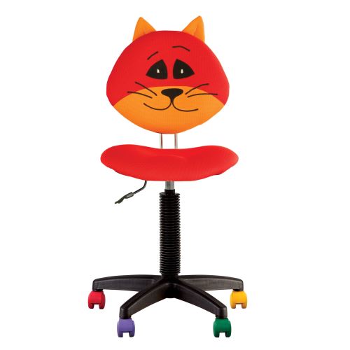 Fauteuil jouet chat, chaise de bureau pour enfant chat rouge