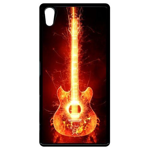 Coque sony xperia z5 premium blazing guitare