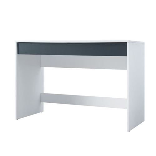 COMPO Bureau 2 tiroirs - Blanc et gris - L 110 x P 45 x H 75cm