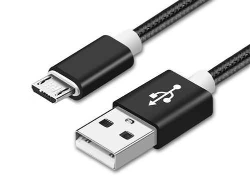 Chargeur usb micro (android) - 1,0 mètre (noir-nylon) kein hersteller