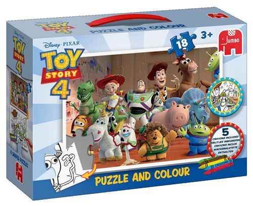 Jumbo Disney Toy Story puzzle et couleur 18 pièces