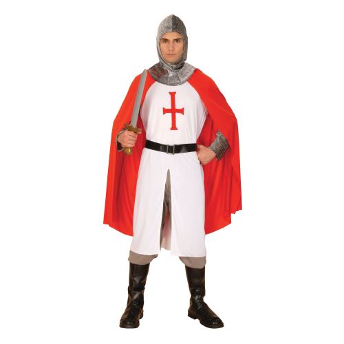 Bristol Novelty - Costume CHEVALLIER - Adulte (Standard) (Rouge/ blanc/gris / noir) - UTBN1537