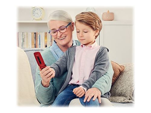 Panasonic KX-TU456EX - Téléphone mobile - microSDHC slot - GSM - 240 x 320 pixels - TFT - 0,3 MP - rouge