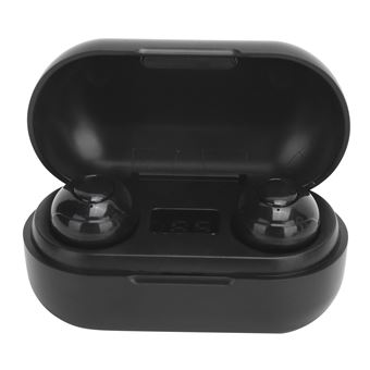 Écouteur Bluetooth TWS sans fil V5.0 à affichage LED Hifi Noir - 1