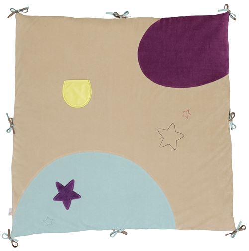 Tapis d'éveil et fond de parc P'tit Basile Collection 'Sirius et Cassiopée' - 100x100 cm
