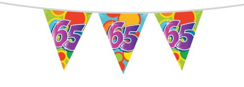 Haza Original ligne drapeau multicolore 65 ans 10 mètres