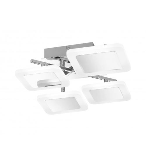 Plafonnier IMPULS chrome 1 ampoule LED largeur 35 Cm