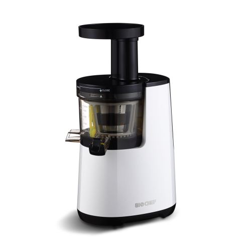 VITALITY4LIFE Extracteur de Jus BioChef Atlas - Slow Juicer, extracteur de jus lent, &agrave; froid - Haut de Gamme - Compact et Silencieux - Blanc 