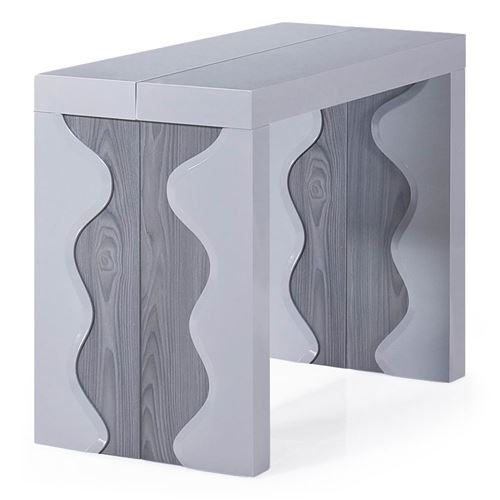 Paris Prix - Console Extensible astrida 50-250cm Gris Laqué