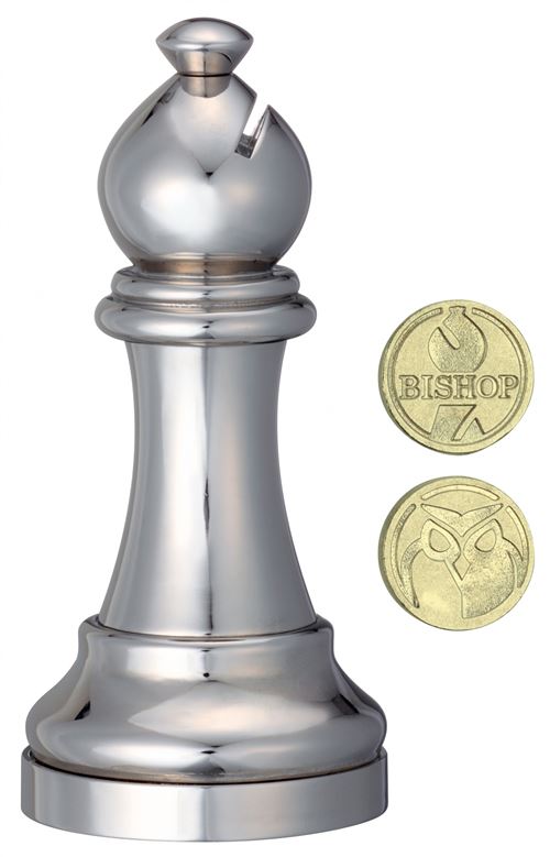 Eureka 3D Puzzle brise-commotion Pièce d'échec 8,4 cm argent