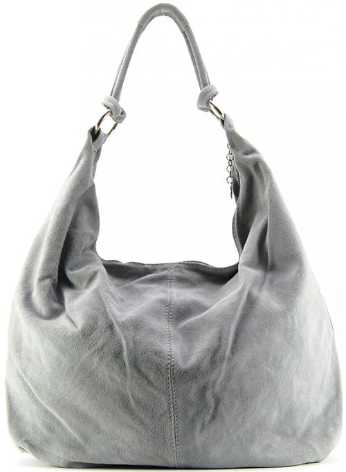 OH MY BAG OH MY BAG Sac porté épaule Cuir porté épaule et main femmes en véritable cuir fabriqué en Italie - modèle LOVE Gris clair