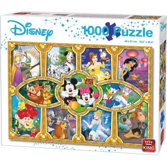 Puzzle adulte dinsey et les moments magiques mickey princesse roi lion - 1000  pieces - Puzzle - Achat & prix