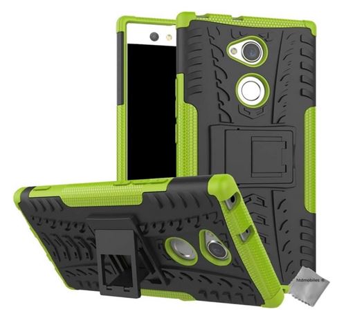 Housse etui coque rigide anti choc pour Sony Xperia XA2 Ultra + verre trempe - VERT - htdmobiles