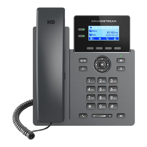 Téléphone IP Grandstream Networks GRP2602P Noir 2 lignes LCD