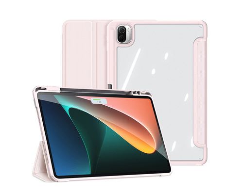 Coque pour Xiaomi Pad 5/Mi Pad 5 Pro Etui HAOBUY avec Porte-Stylo - 11 pouces Rose