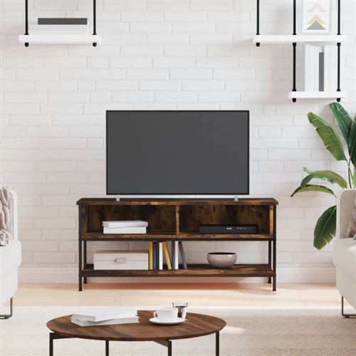 Non Communiqué Marron Meuble Tv Chêne Fumé 100X35x45 Cm Bois D Ingénierie