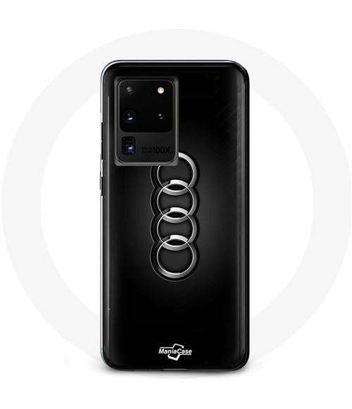 Coque pour Samsung Galaxy S20 Ultra Audi Logo cache moyeu fond noir Maniacase